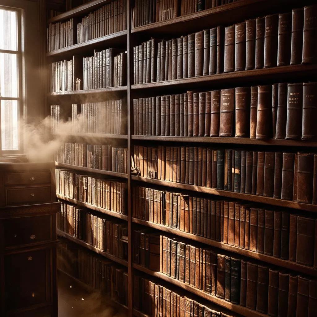 library with old books