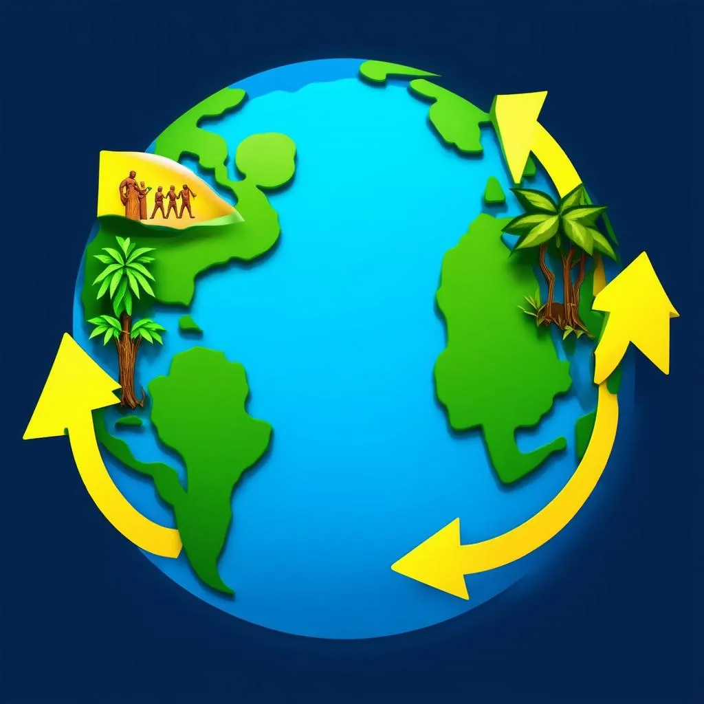 Earth with oxygen cycle