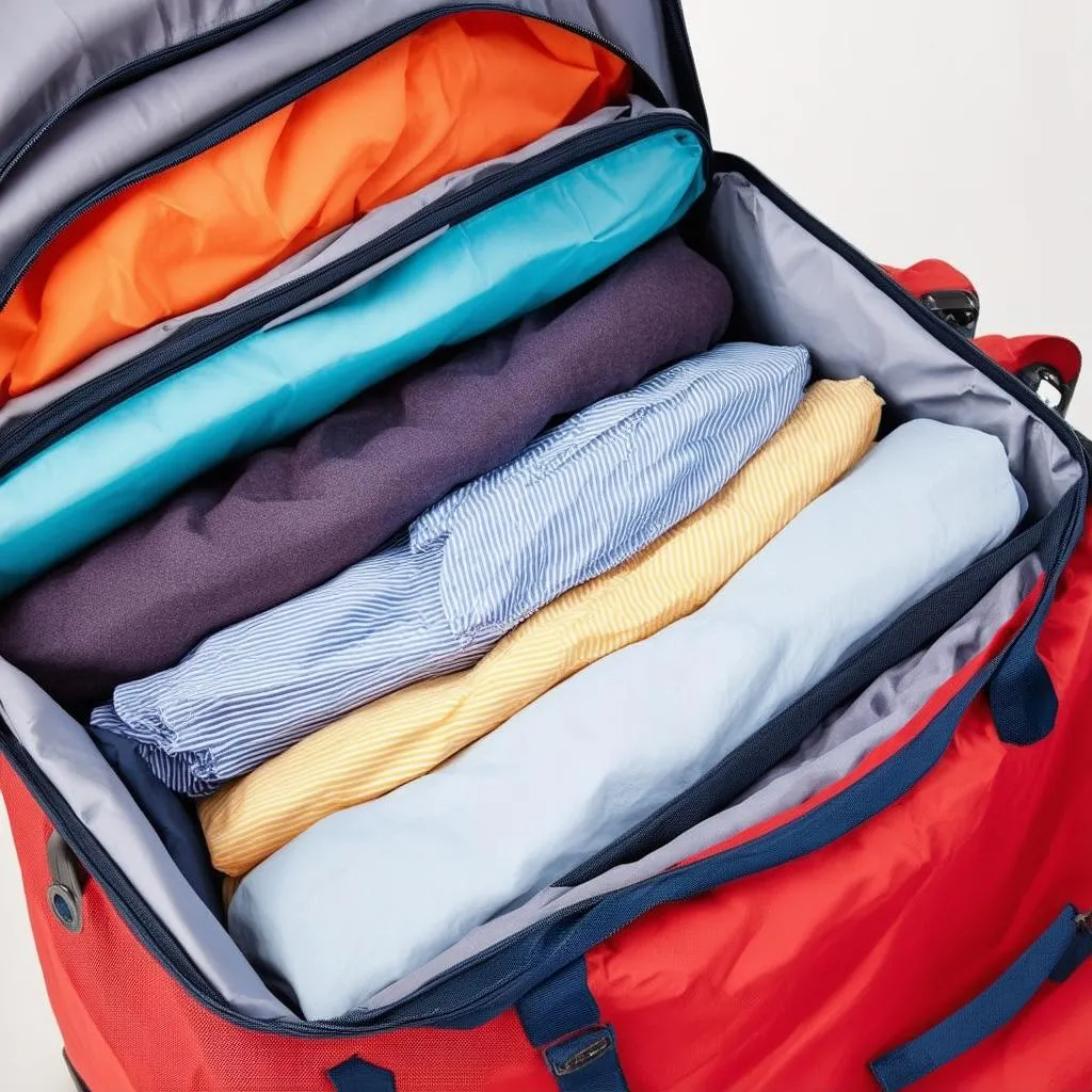 colorful packing cubes