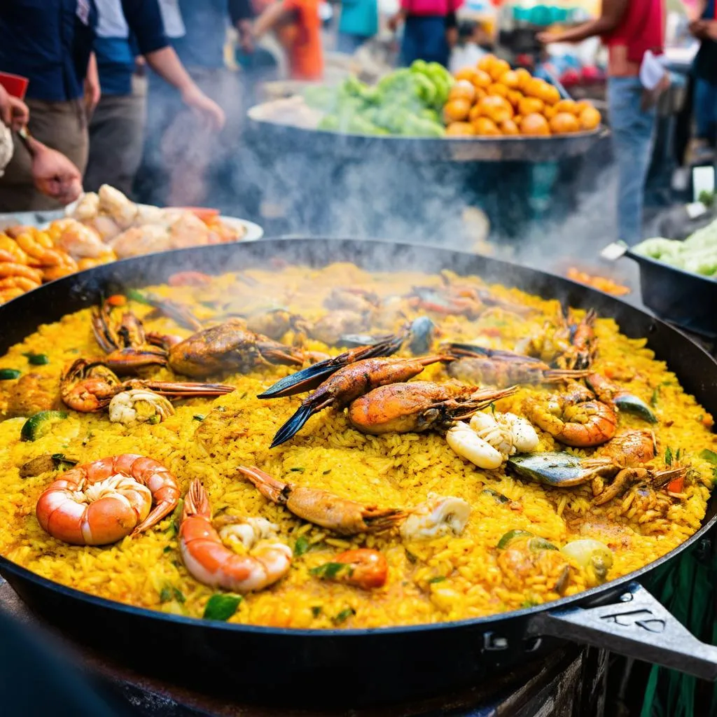 Paella in Valencia Market