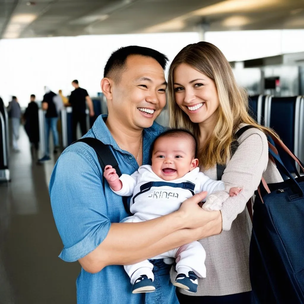 parents baby airport