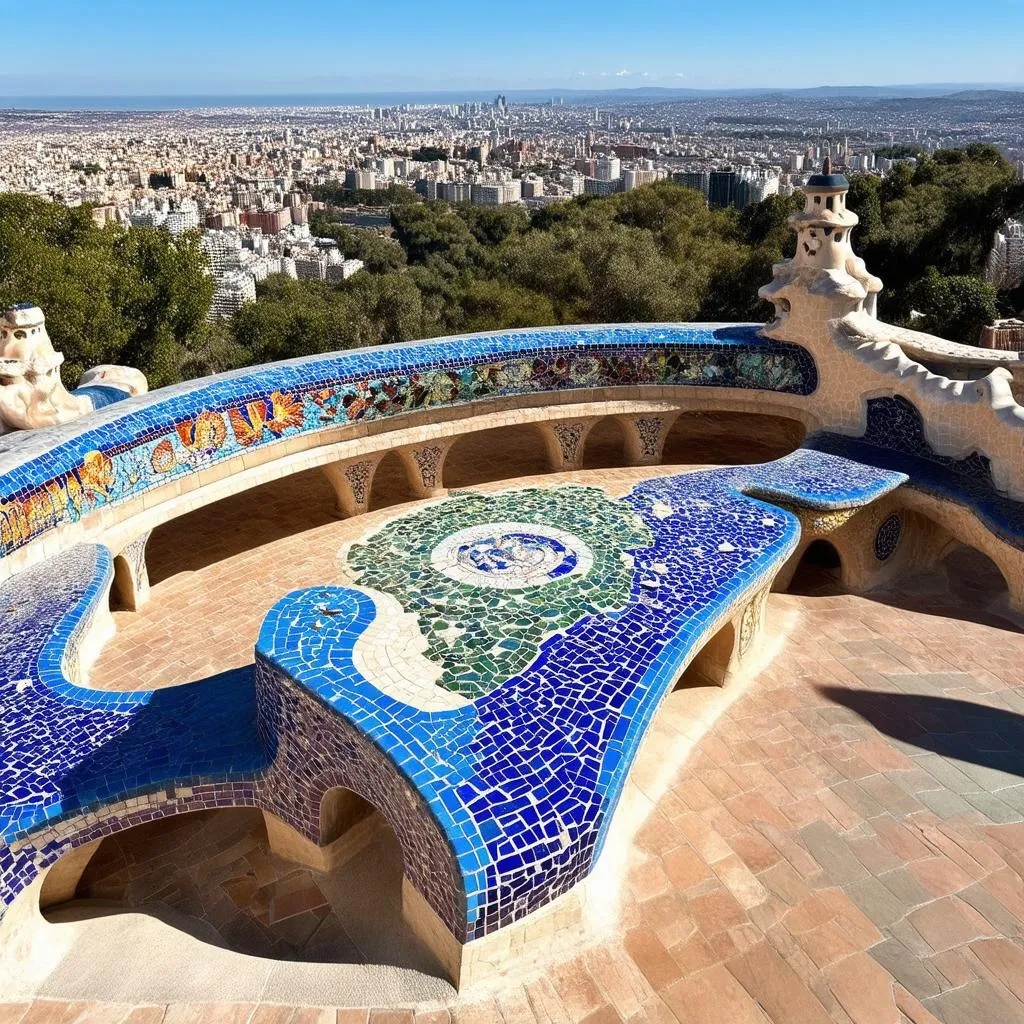 Park Güell in Barcelona, Spain