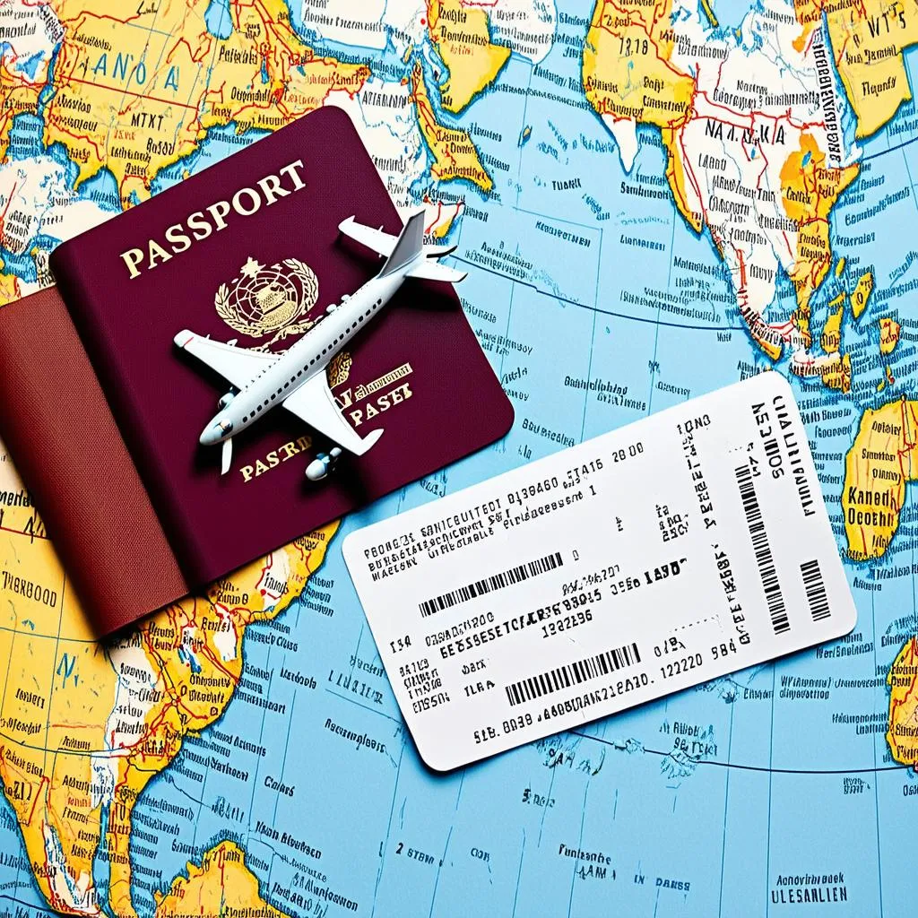 Passport and boarding pass