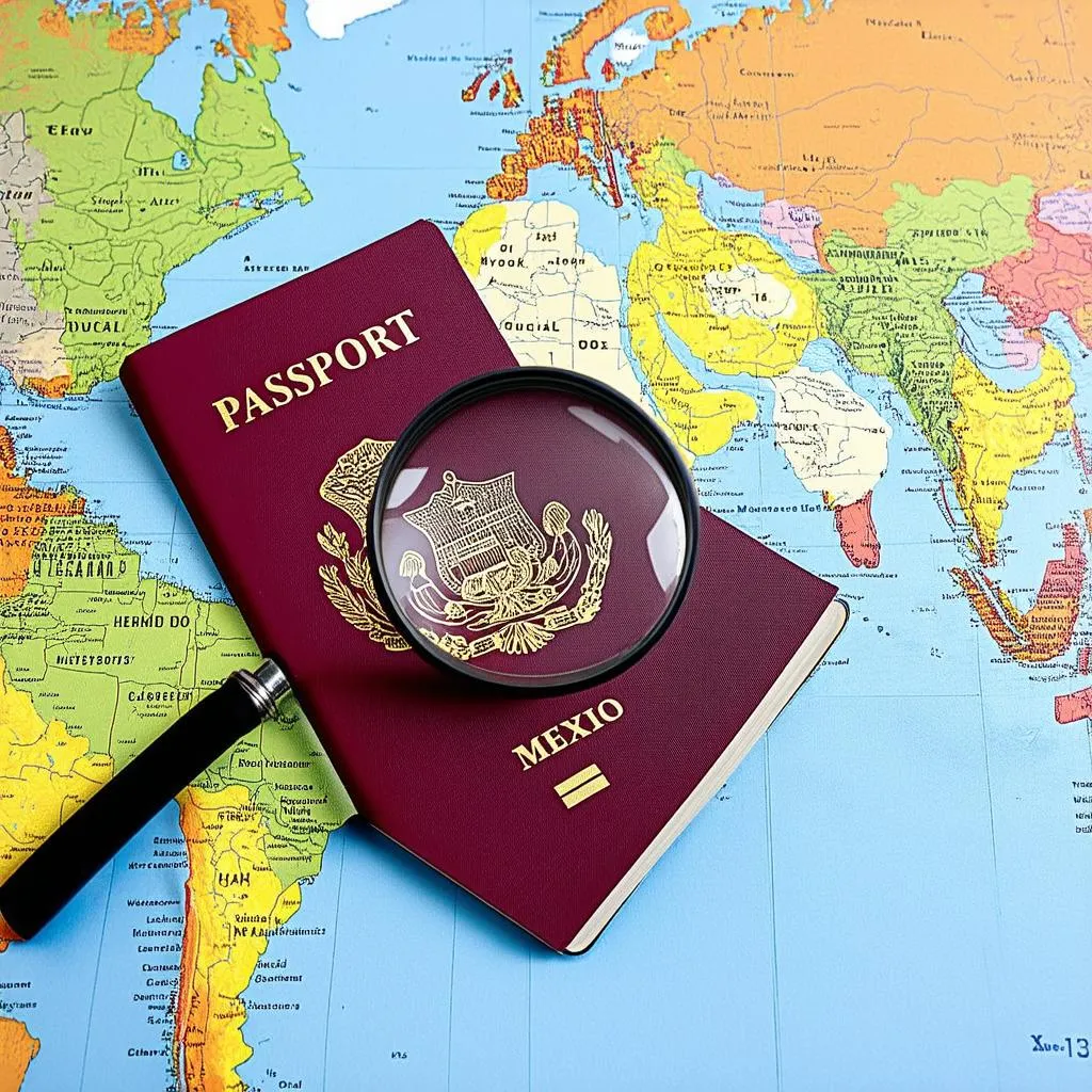 Passport and World Map