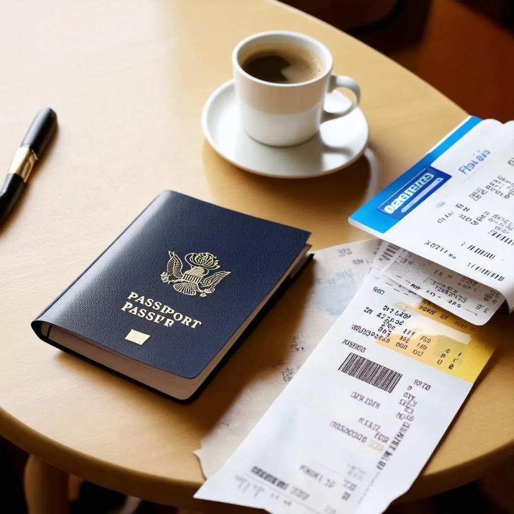 Passport and Plane Ticket