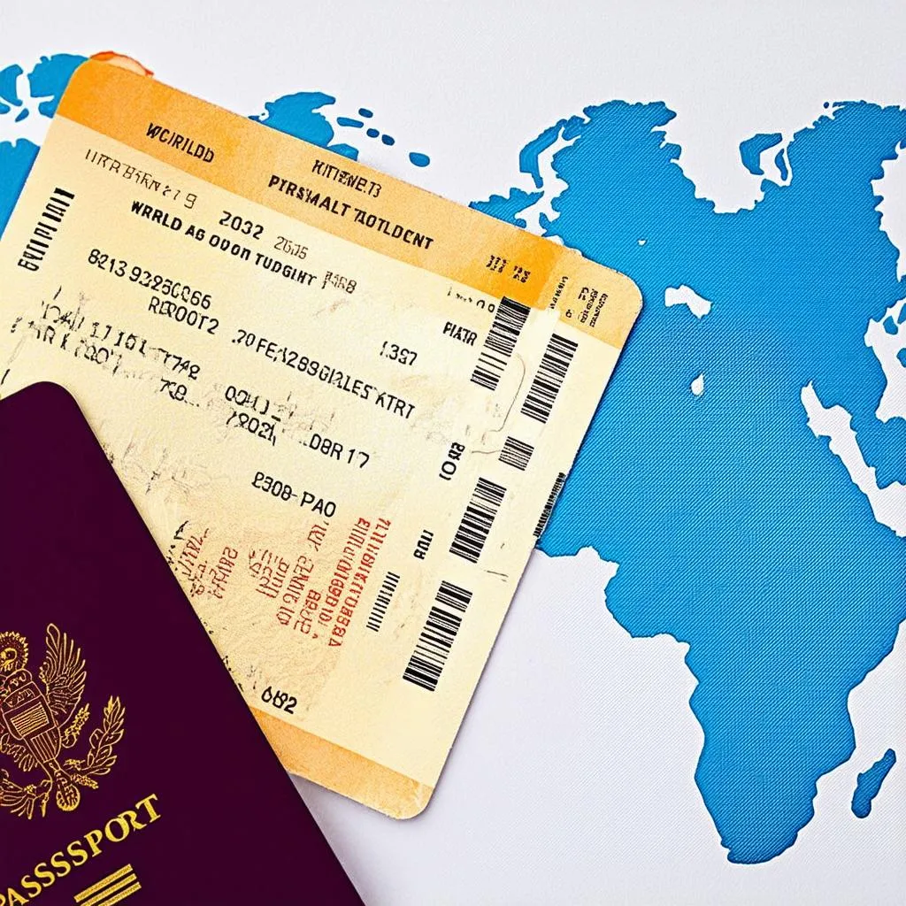 Passport and Plane Ticket