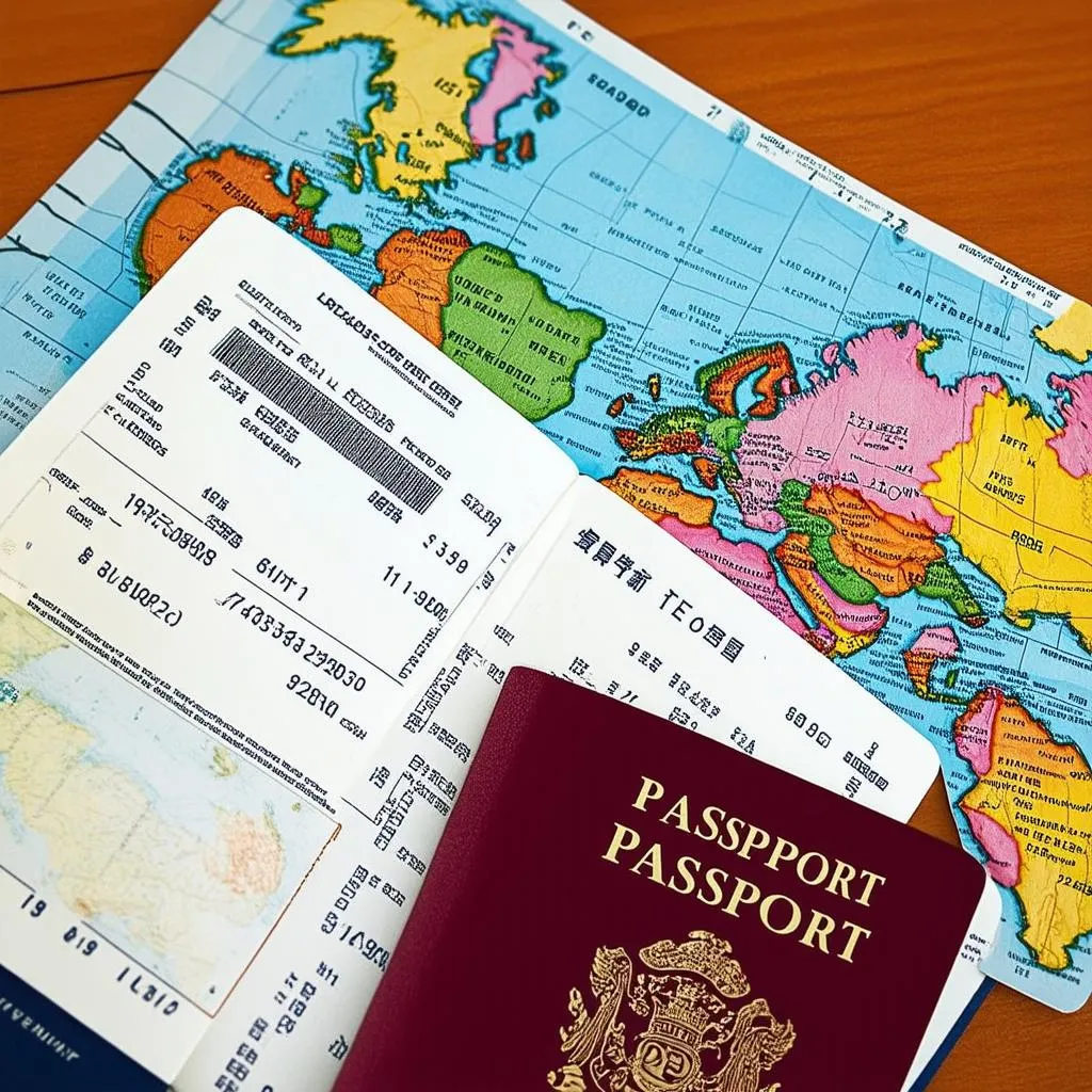 passport and plane ticket