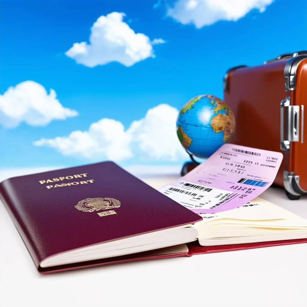 passport and plane ticket