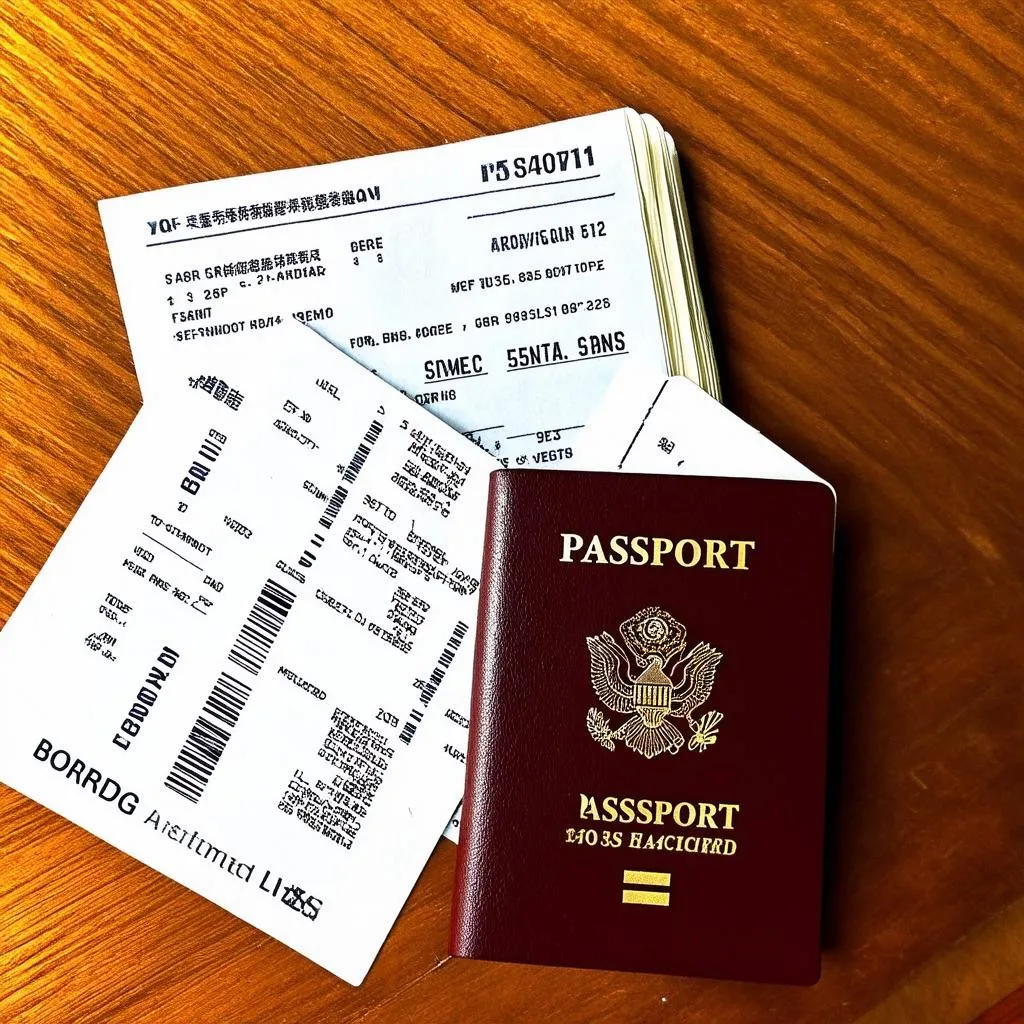 passport and boarding pass