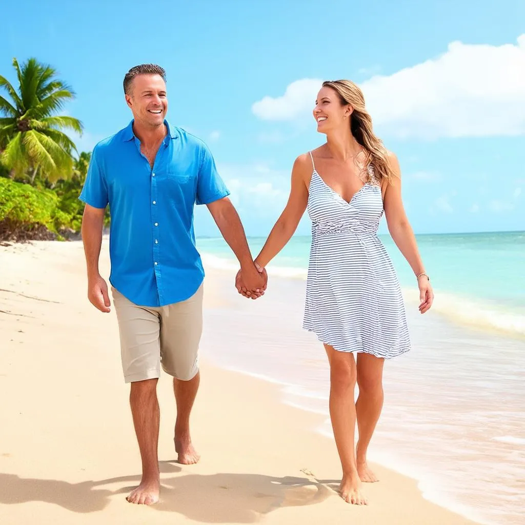 Couple on Beach Vacation