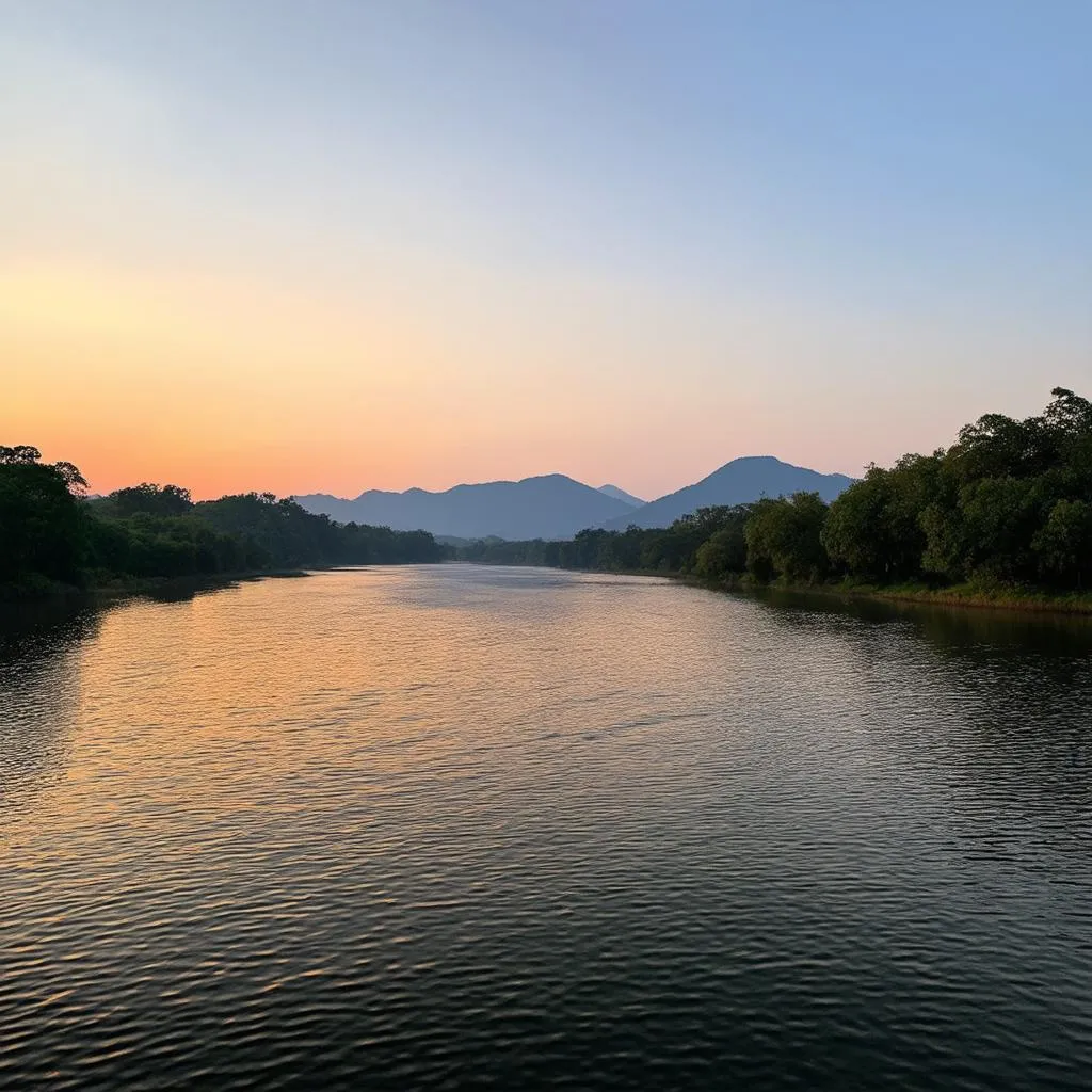 Sunset on the Da River