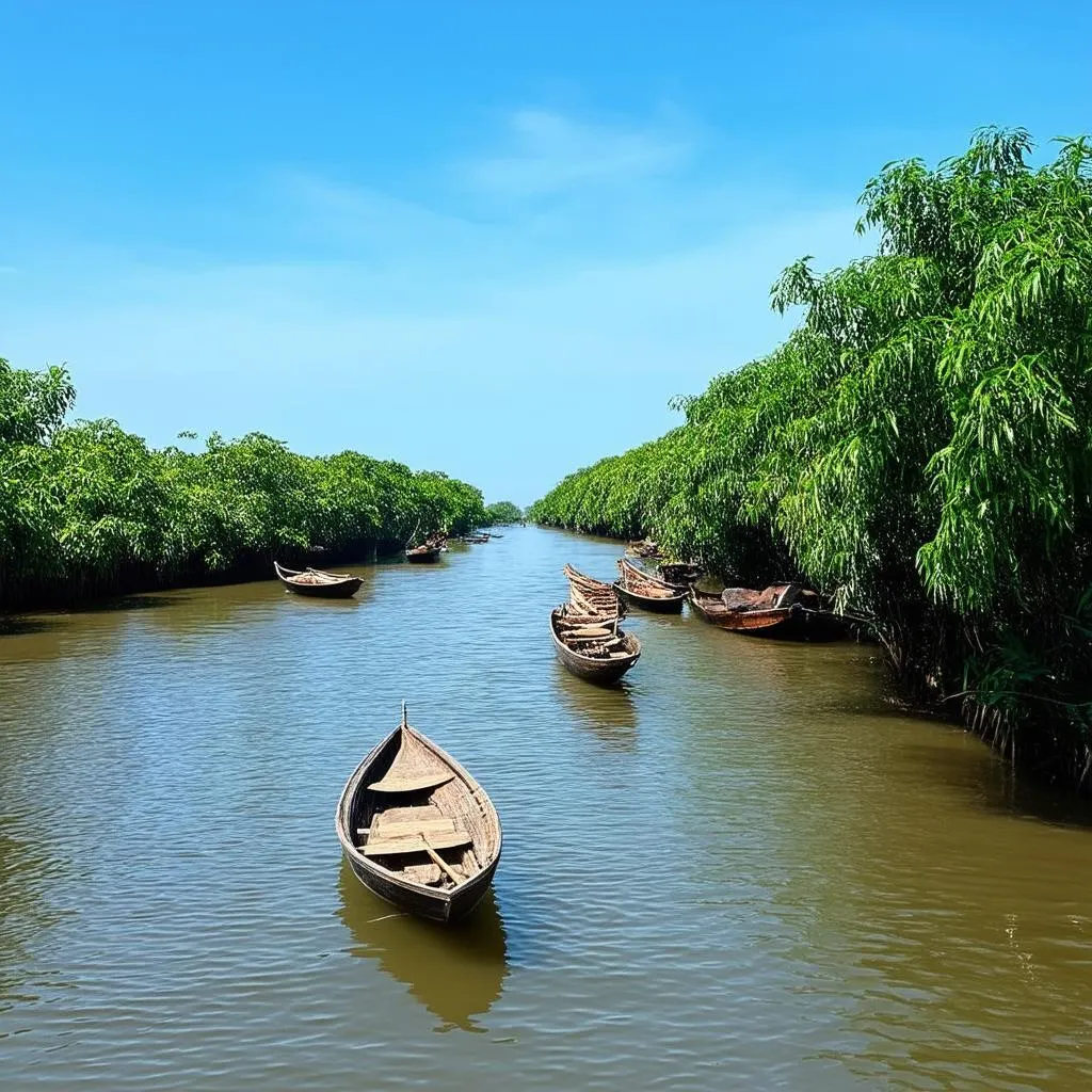 Mekong Delta river scene