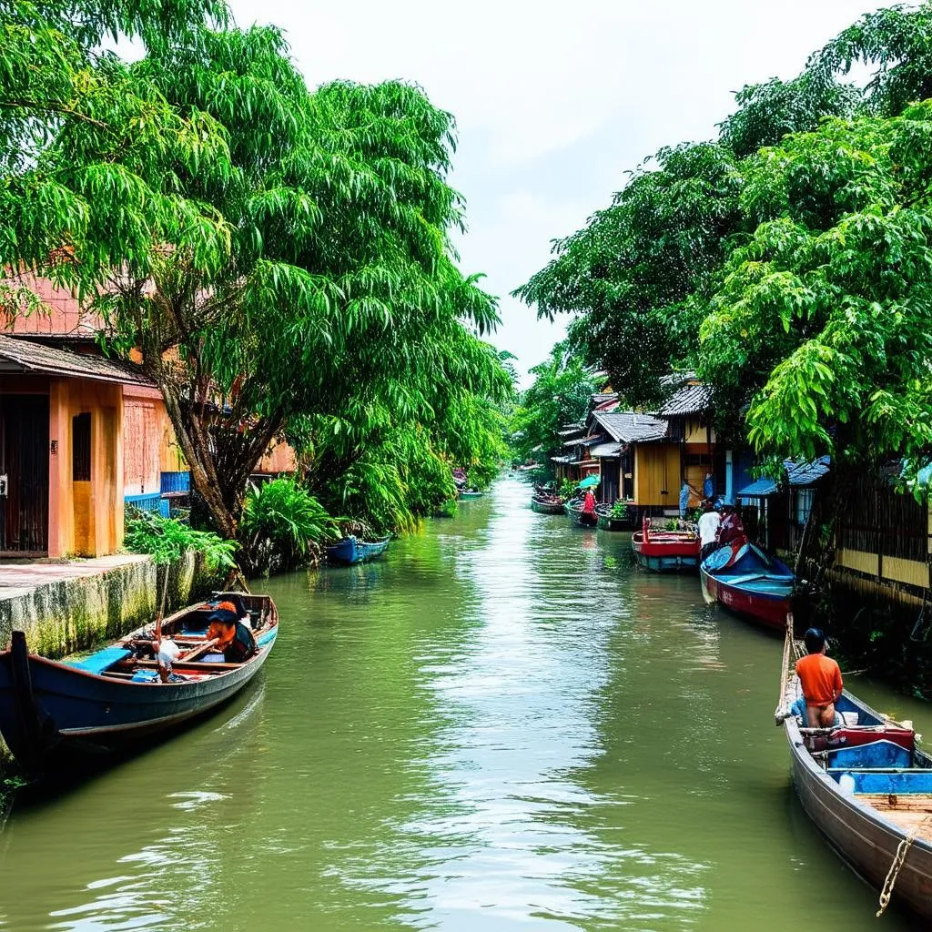 Vietnamese village by the river