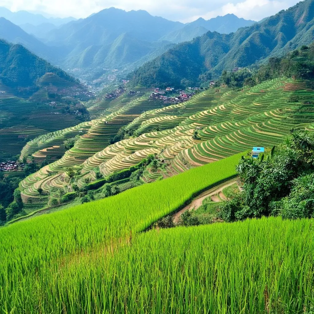 beautiful landscape of sapa valley