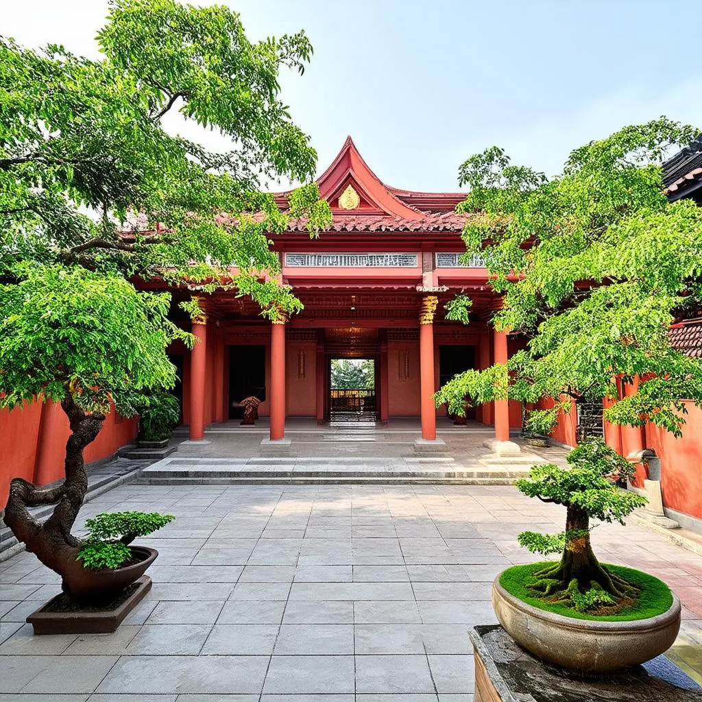 Peaceful Temple Courtyard