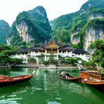 Scenic view of Perfume Pagoda