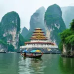 Perfume Pagoda amidst Limestone Mountains