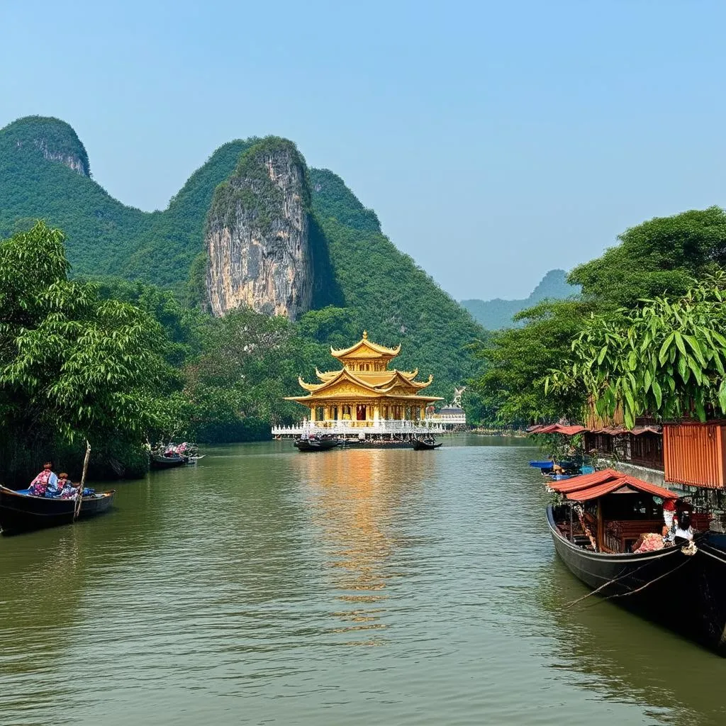 Scenic View of Perfume Pagoda