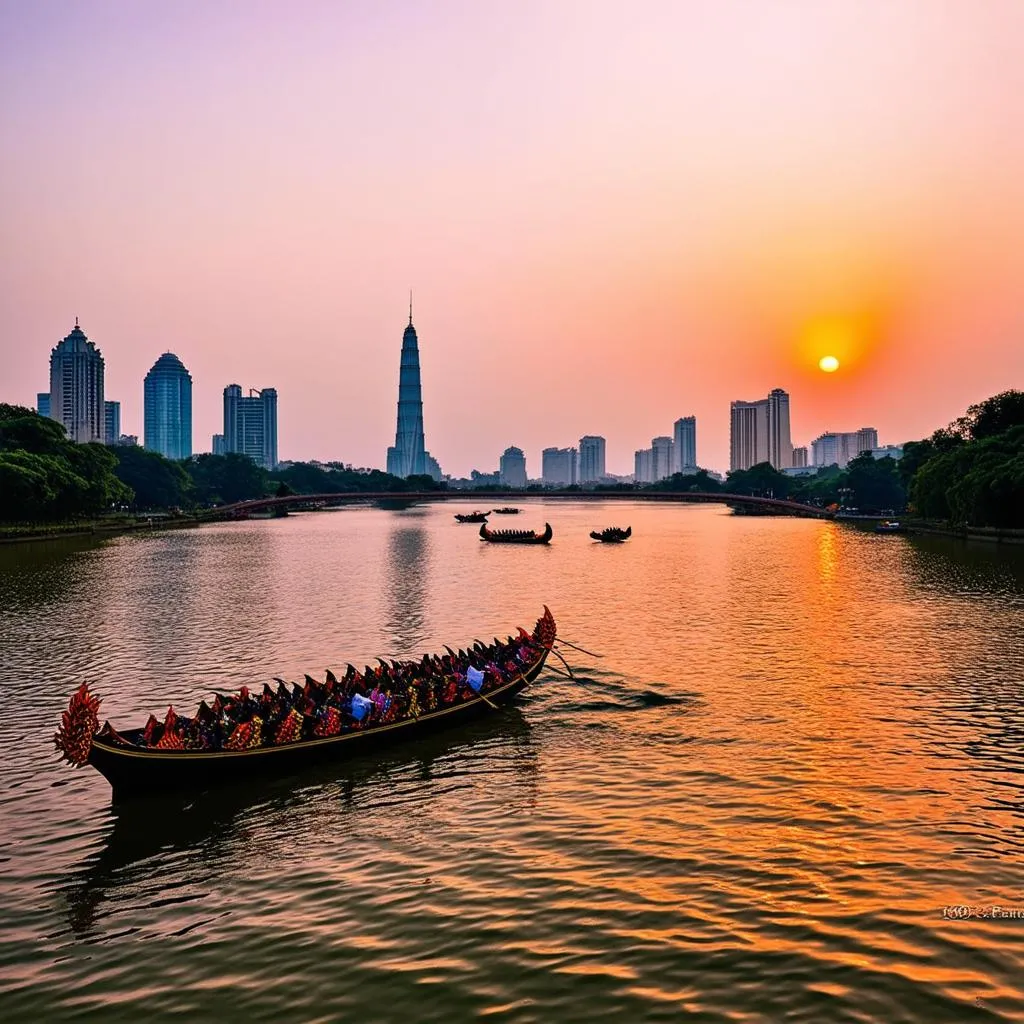 Perfume River Hue Sunset