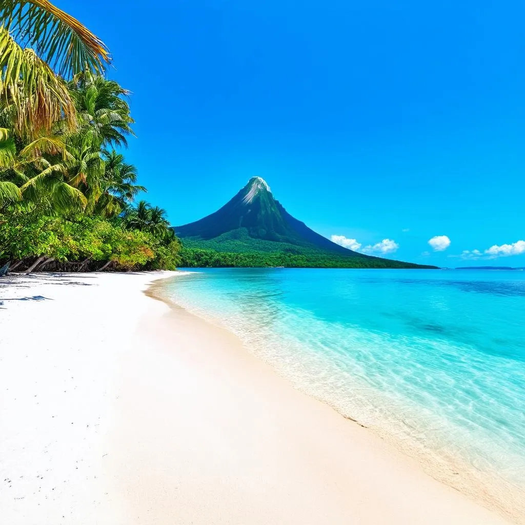 White sand beach in the Philippines