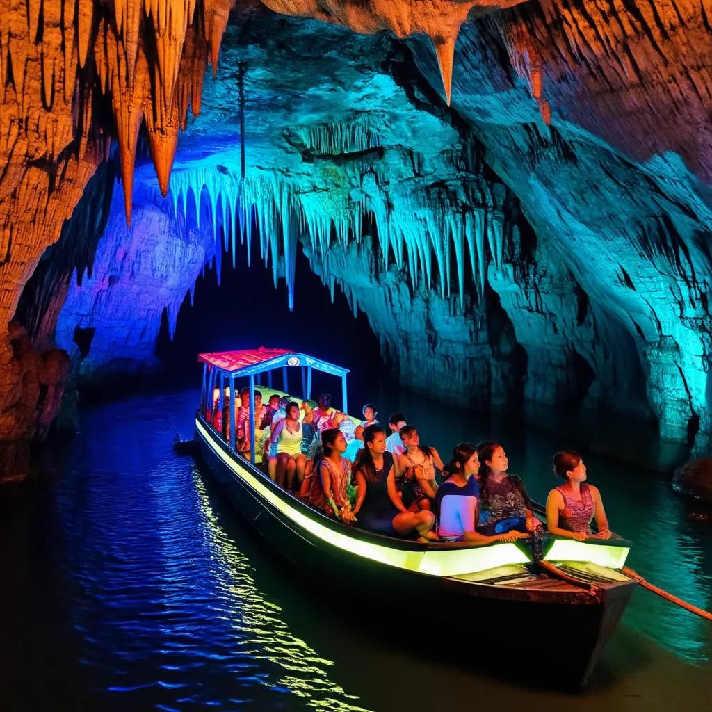 Boat trip into Phong Nha Cave