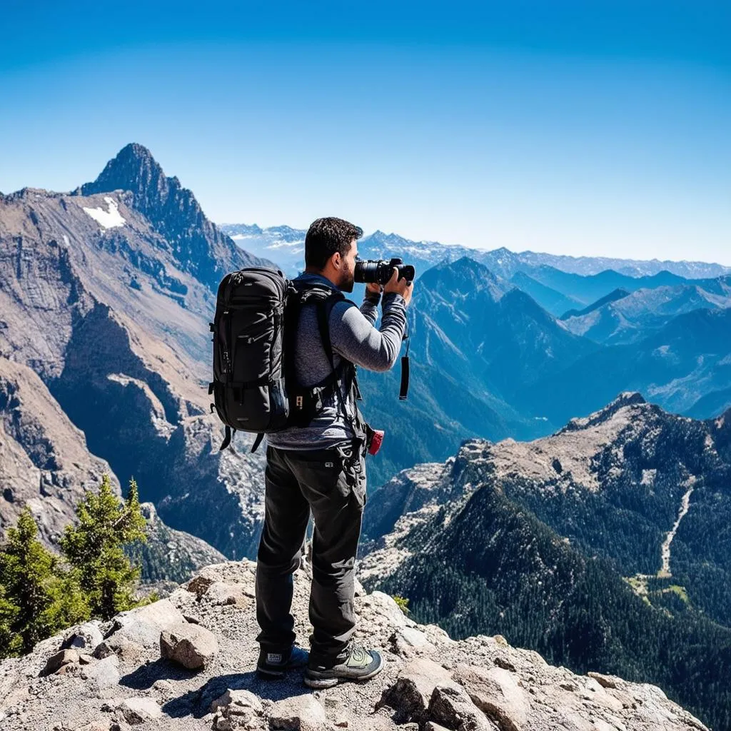 Photographer on Mountain