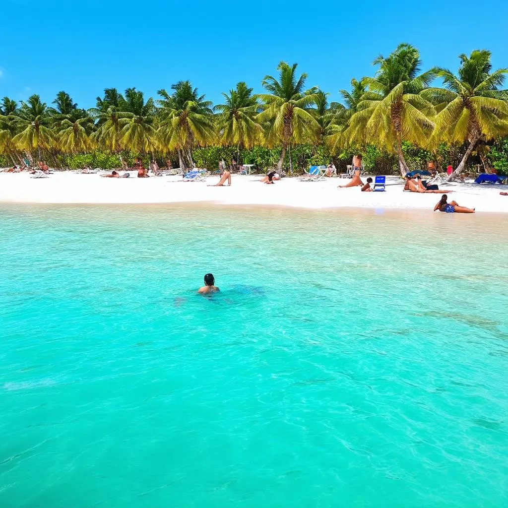 Phu Quoc beach during the dry season