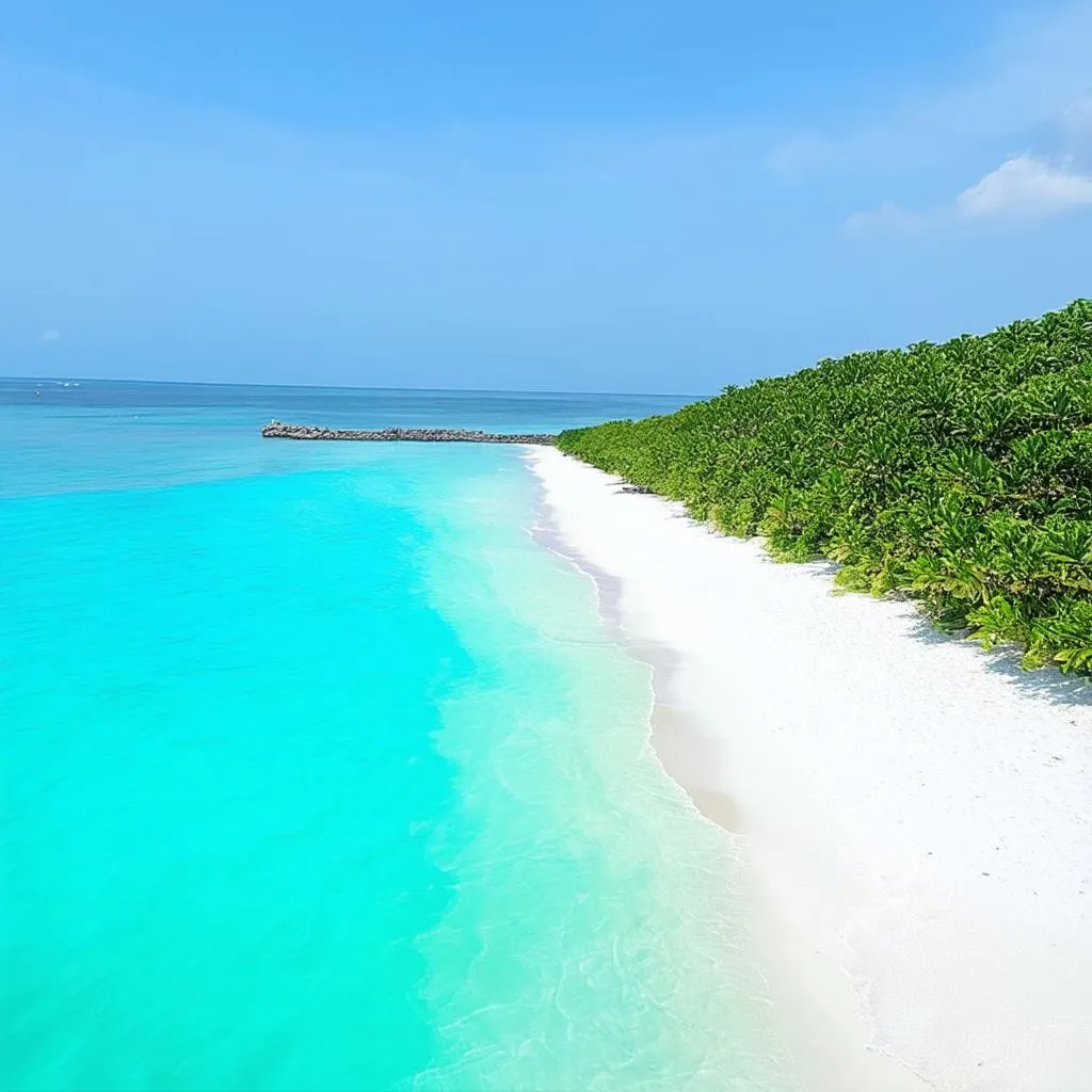 pristine beach on phu quy island