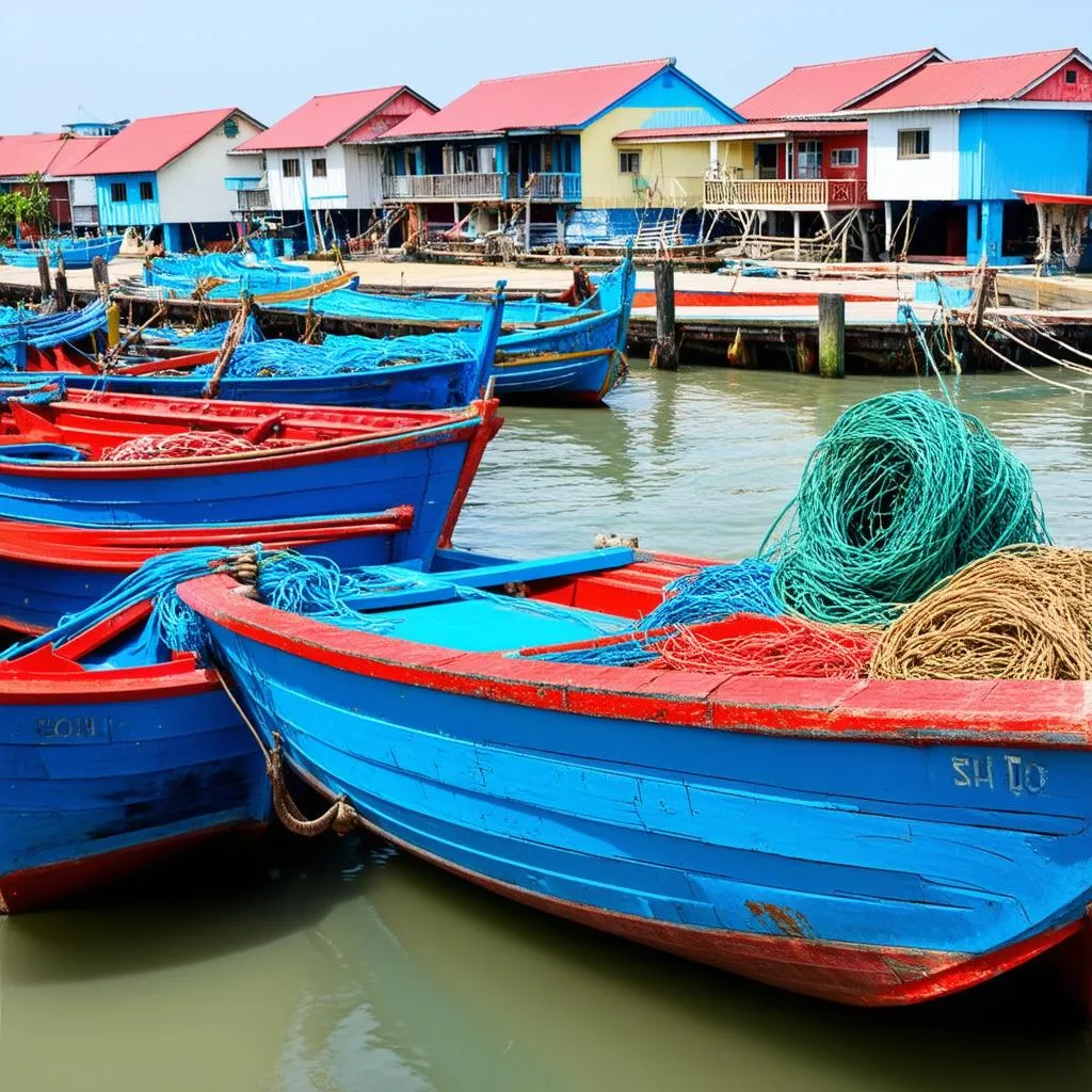 Vietnamese fishing boats