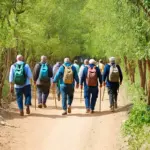 Pilgrims on the Camino de Santiago