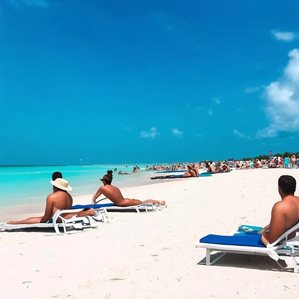 Safe beach in Playa del Carmen