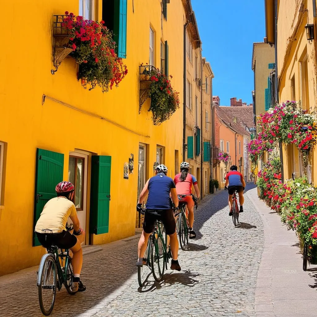 colorful french colonial streets