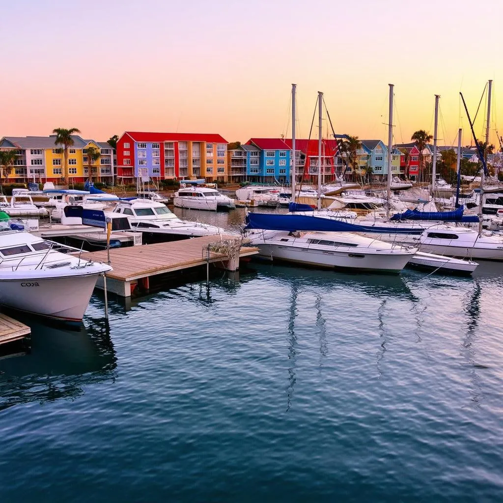 Port Lincoln Marina at Sunset