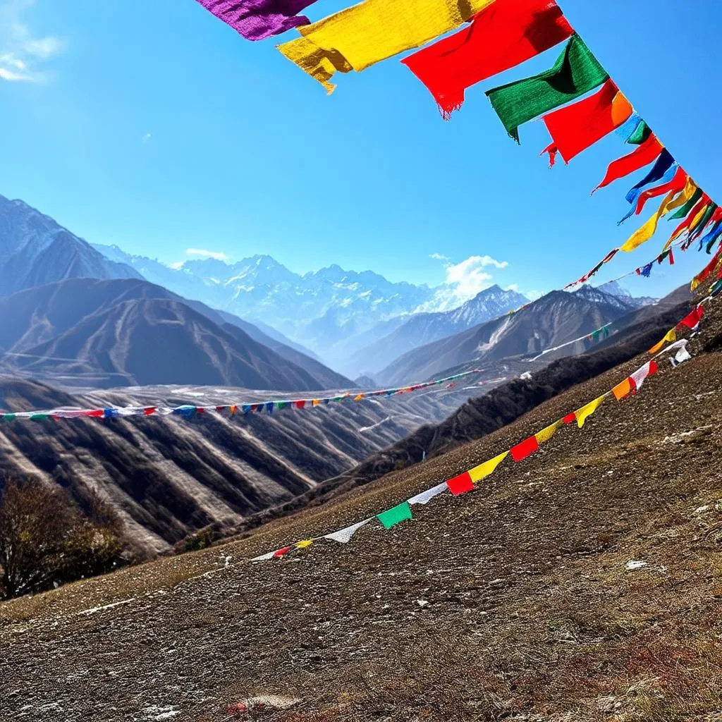 Tibetan prayer flags