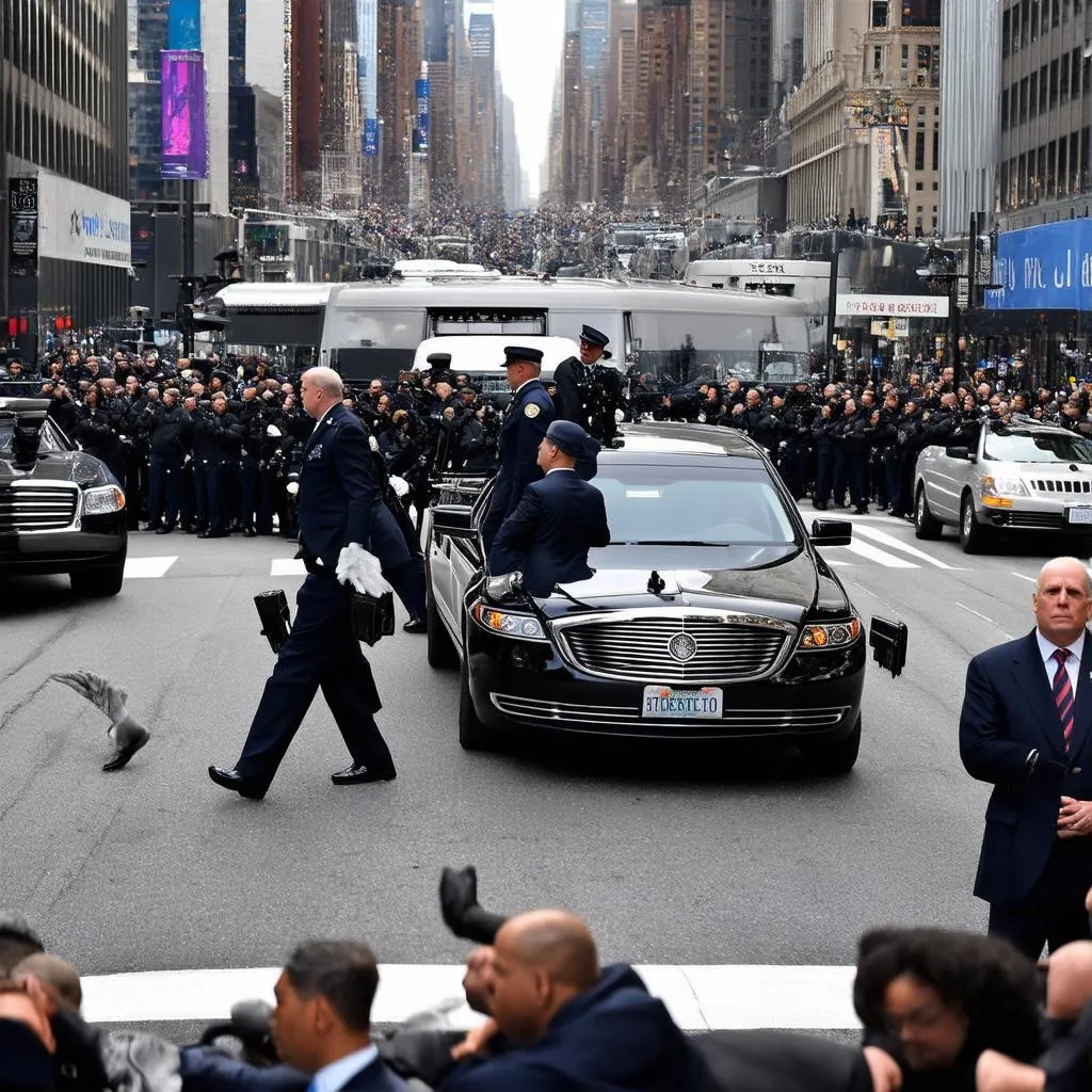 Presidential Motorcade in NYC