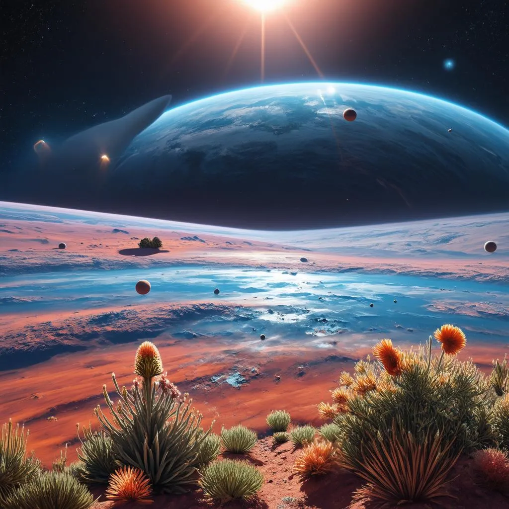 alien planet landscape, proxima centauri b