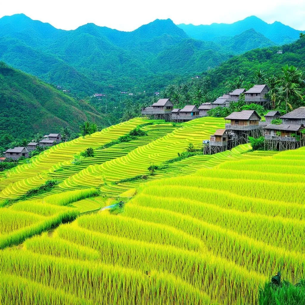 Golden Rice Fields in Pu Luong