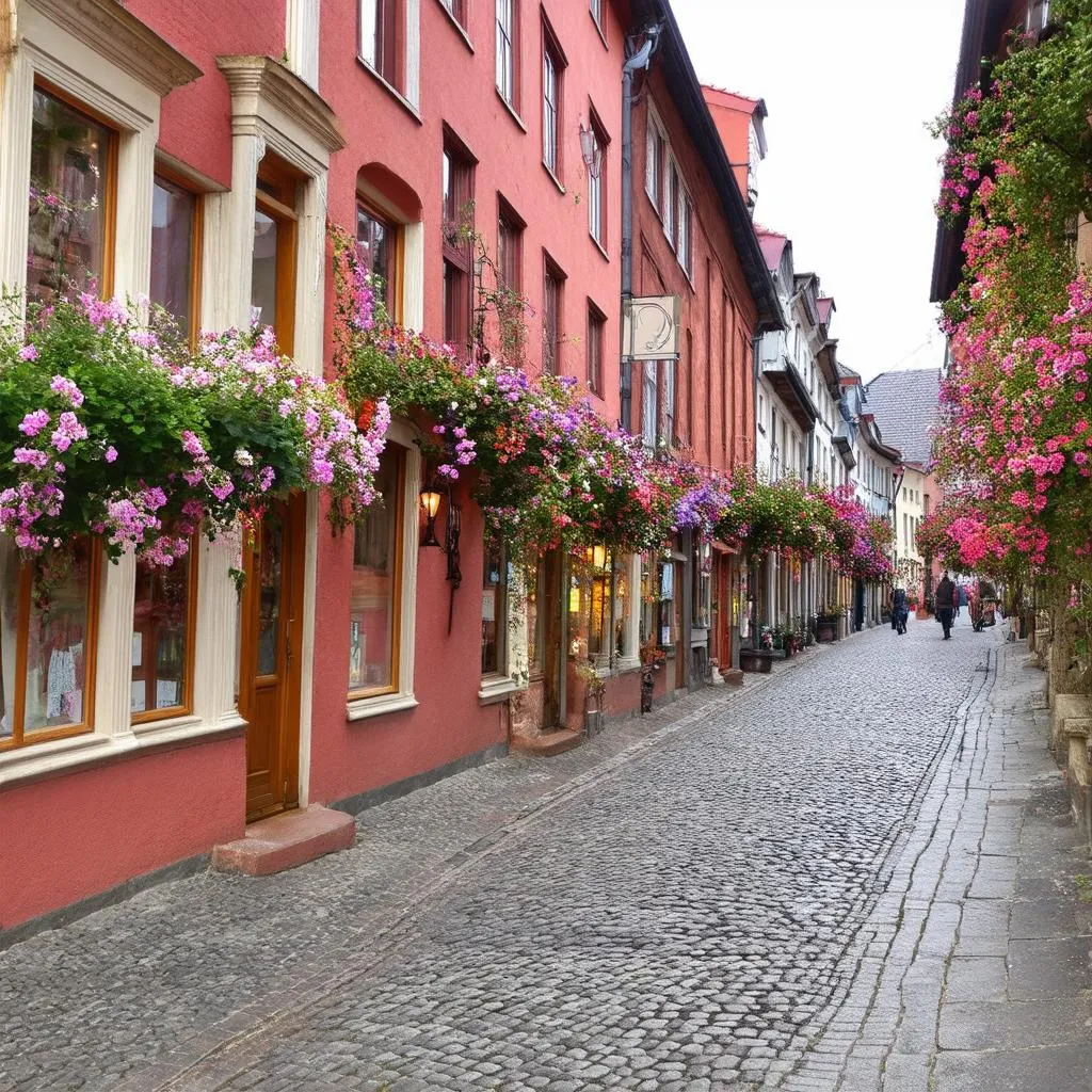 Cobblestone streets of Old Quebec City