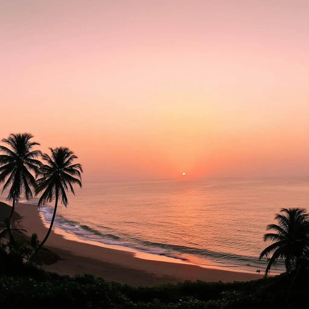 Quy Nhon Beach at Sunset