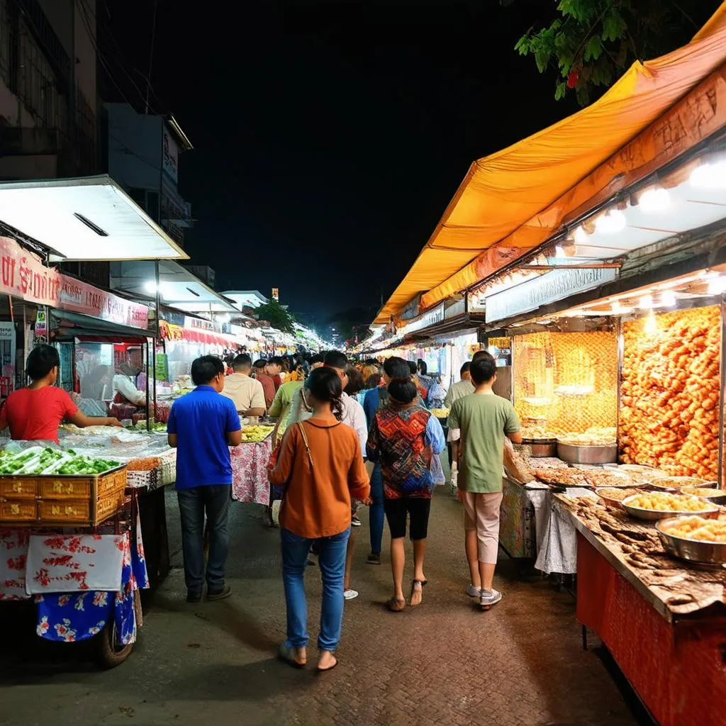 bustling night market