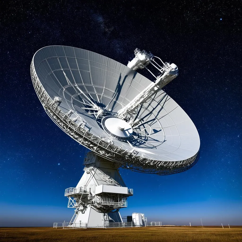 A radio telescope searching for signals