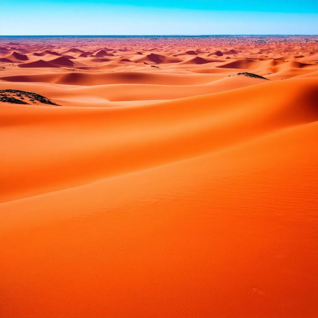 red sand dunes