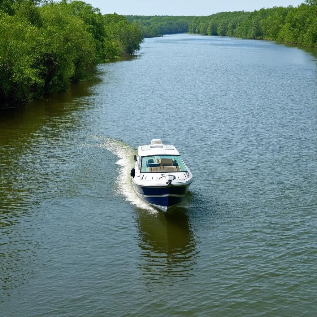 boat on a river