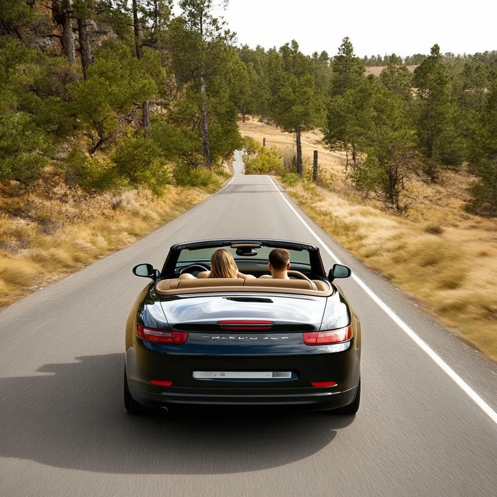 Road Trip Couple in a Car