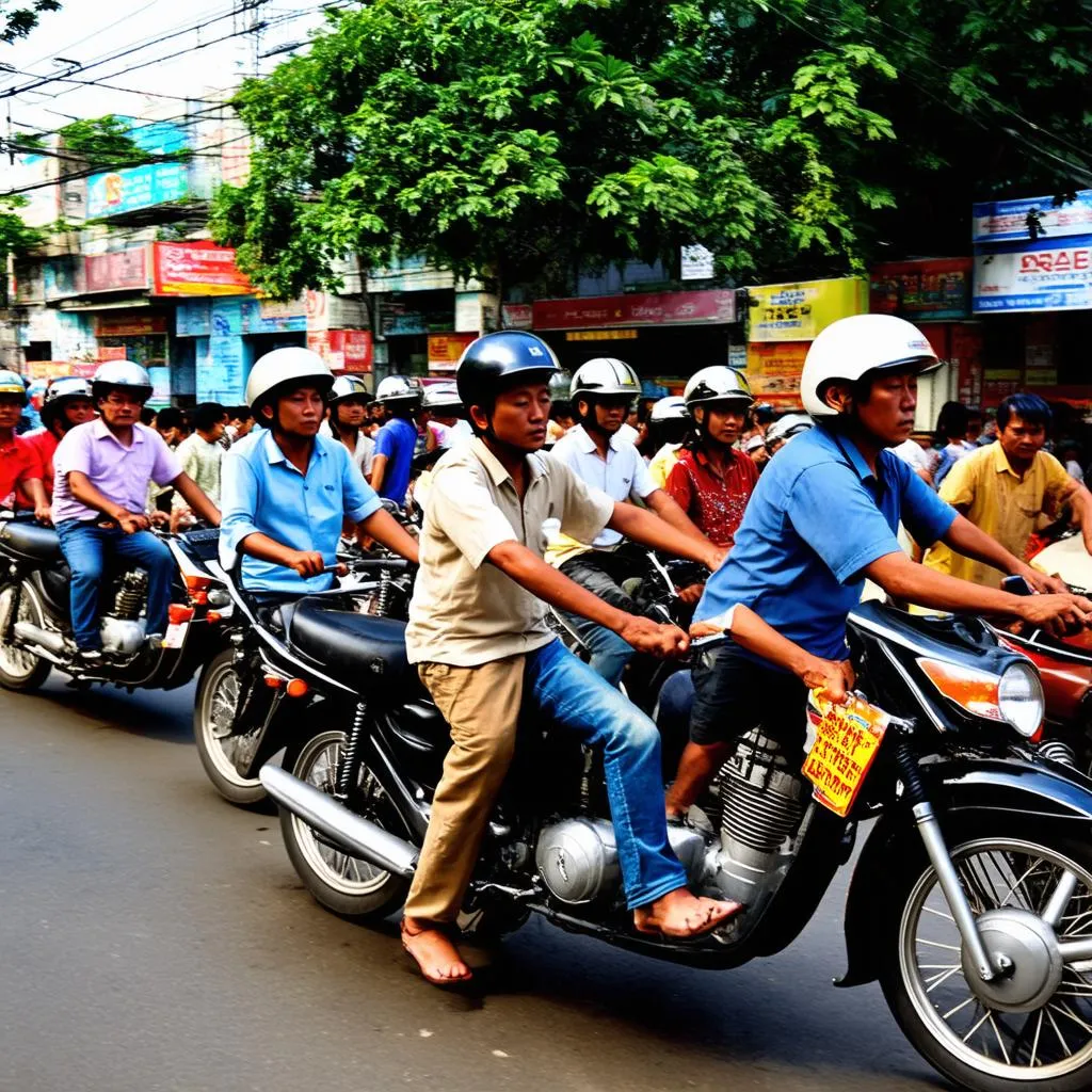 Motorbike Traffic in Saigon