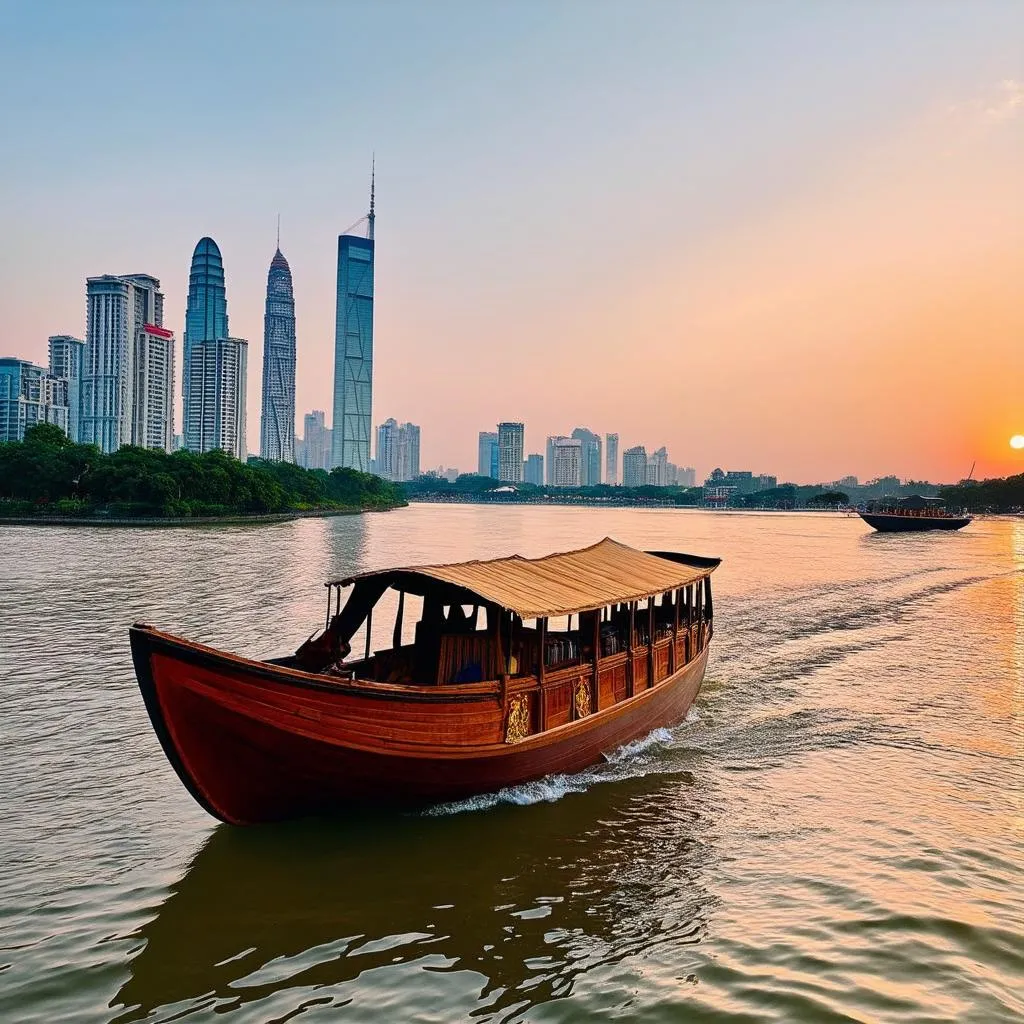 Saigon River at Sunset