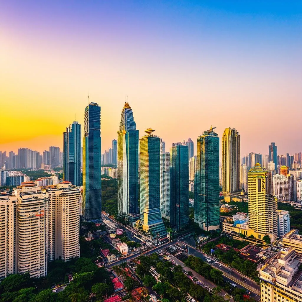 Saigon Skyline at Sunset