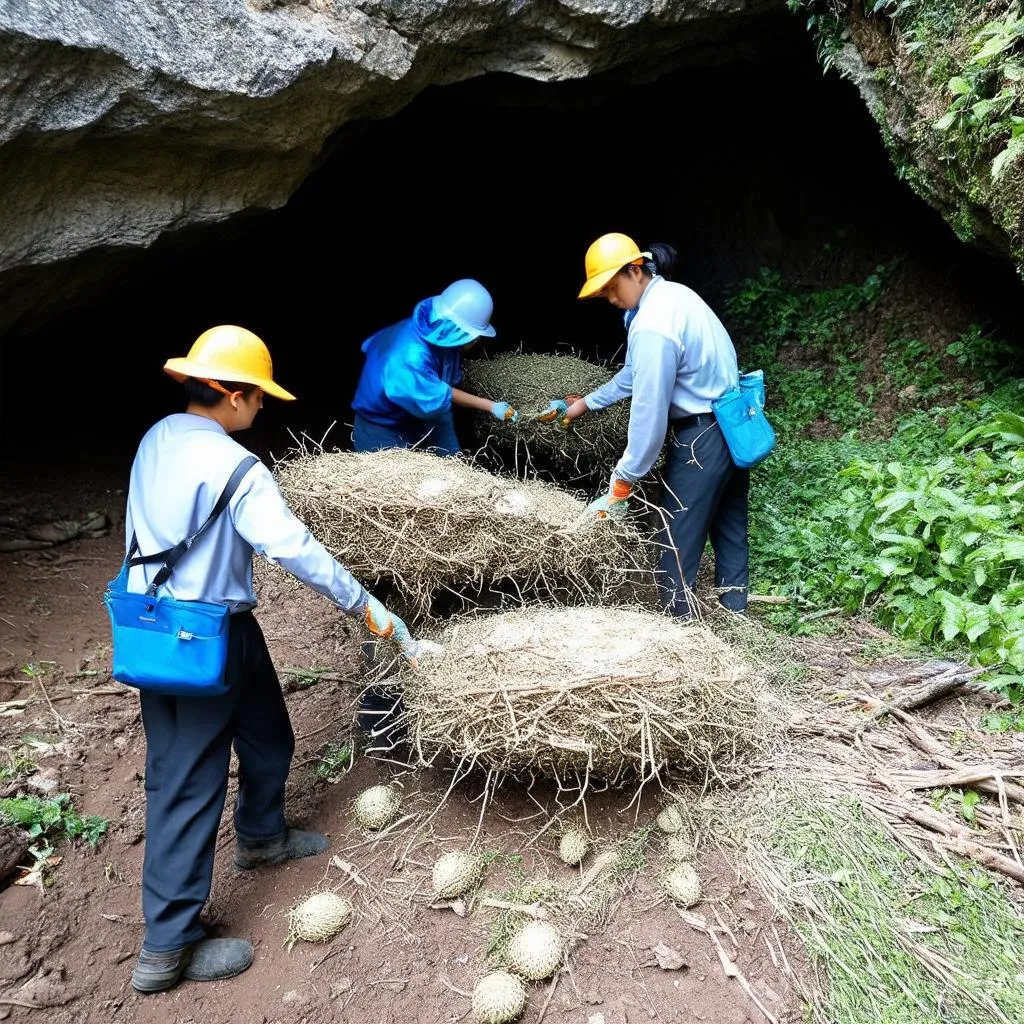 Salangane Nest Harvesting