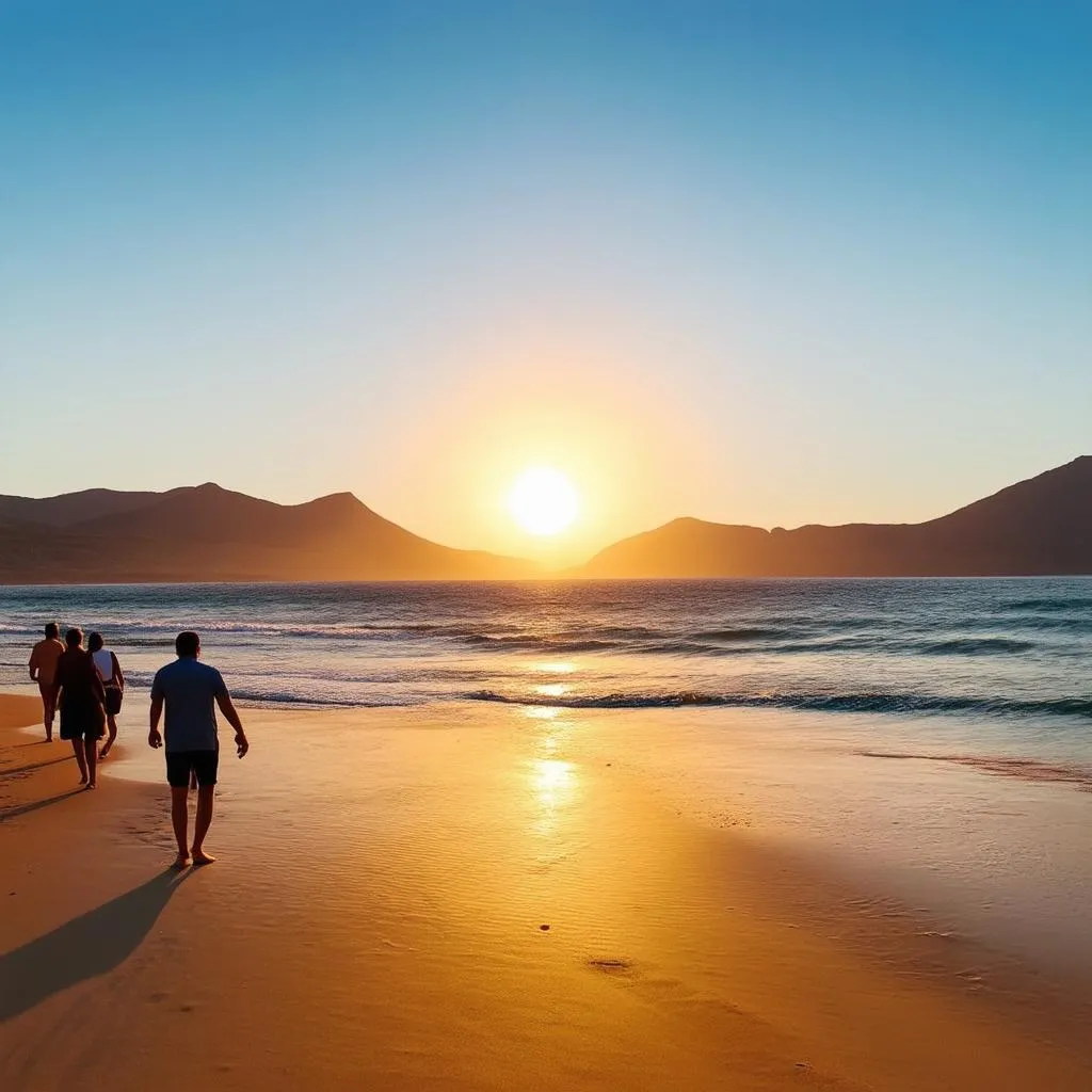 Sam Son Beach at sunset