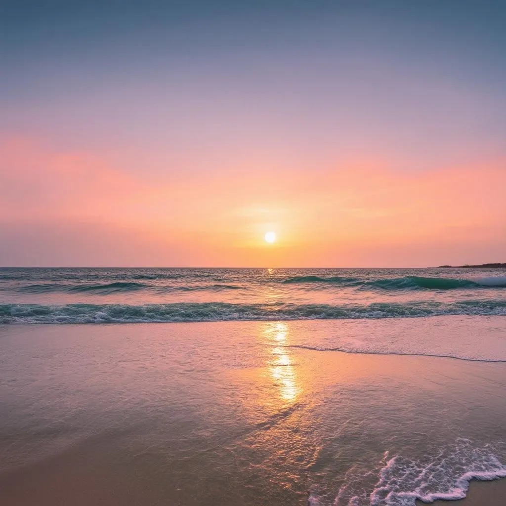 Sunrise over Sam Son Beach